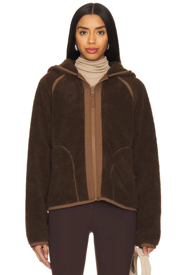 Kerry Zip Up Jacket Chocolate Brown Women Lovers and Friends Jackets and Coats