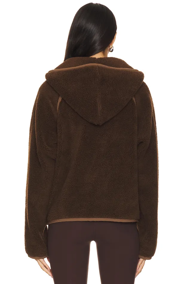 Kerry Zip Up Jacket Chocolate Brown Women Lovers and Friends Jackets and Coats