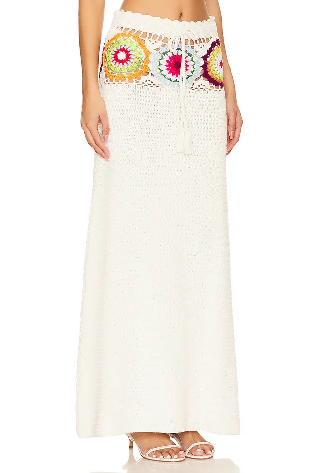 Kestrel Crochet Maxi Skirt Tropical Multi Women Lovers and Friends Skirts