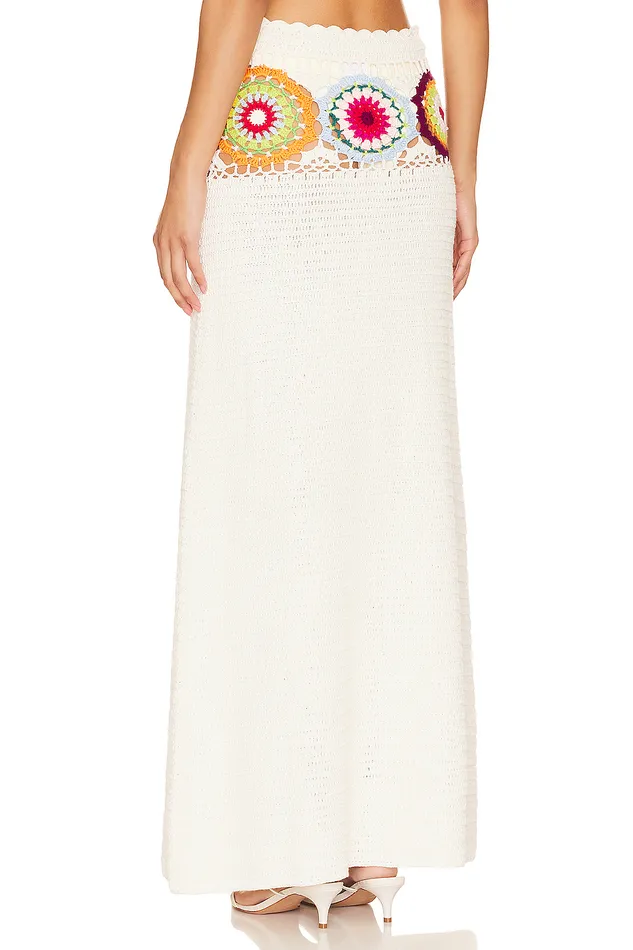 Kestrel Crochet Maxi Skirt Tropical Multi Women Lovers and Friends Skirts