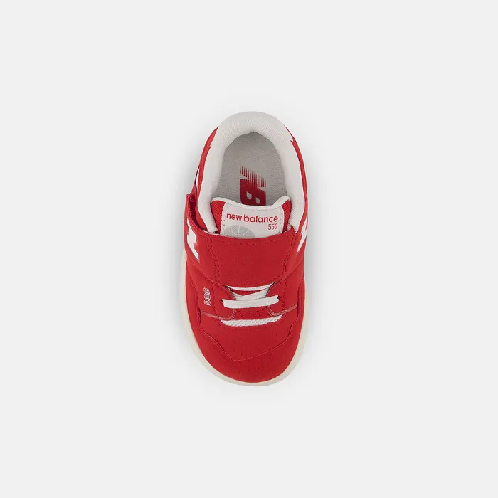 Kids 550 Bungee Lace with Top Strap Team Red with White Size 0 8211 10 New Balance Kids 550 Bungee Lace with Top Strap Team Red with White Size 0 8211 10 New Balance
