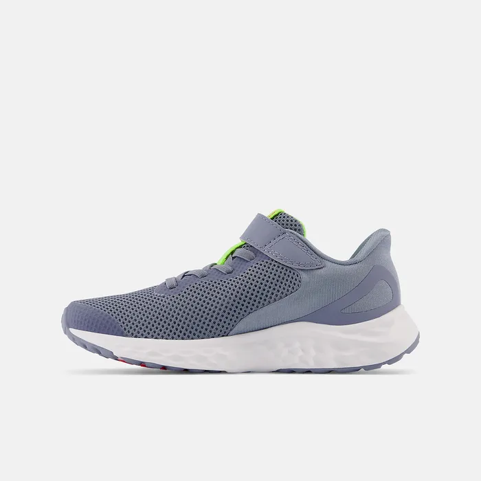 Kids Fresh Foam Arishi v4 Bungee Lace with Top Strap Arctic Grey with Pixel Green and True Red Size 105 8211 3 New Balance Kids Fresh Foam Arishi v4 Bungee Lace with Top Strap Arctic Grey with Pixel Green and True Red Size 105 8211 3 New Balance
