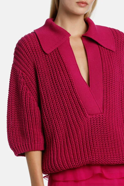 Knitwear Luisa Spagnoli Women Camper Camper Fuchsia Knitwear Luisa Spagnoli Women Camper Camper Fuchsia