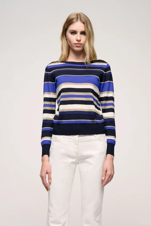 Knitwear Luisa Spagnoli Women Maliziosa Maliziosa Blue Bluette Knitwear Luisa Spagnoli Women Maliziosa Maliziosa Blue Bluette