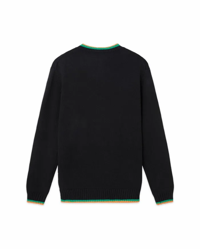 Knitwear Men Casablanca Paris Cactus Et Orange Intarsia Sweater Knitwear Men Casablanca Paris Cactus Et Orange Intarsia Sweater