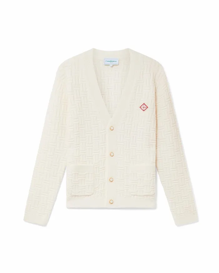 Knitwear Men Casablanca Paris Column Knit Cardigan
