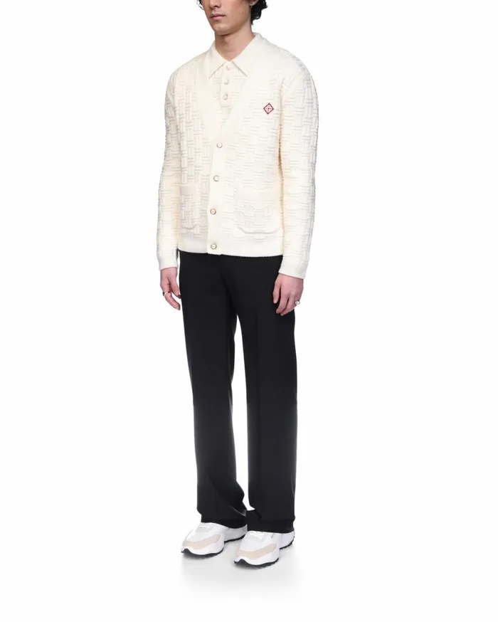 Knitwear Men Casablanca Paris Column Knit Cardigan Knitwear Men Casablanca Paris Column Knit Cardigan