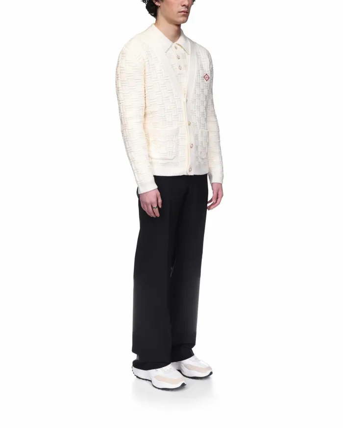 Knitwear Men Casablanca Paris Column Knit Cardigan Knitwear Men Casablanca Paris Column Knit Cardigan