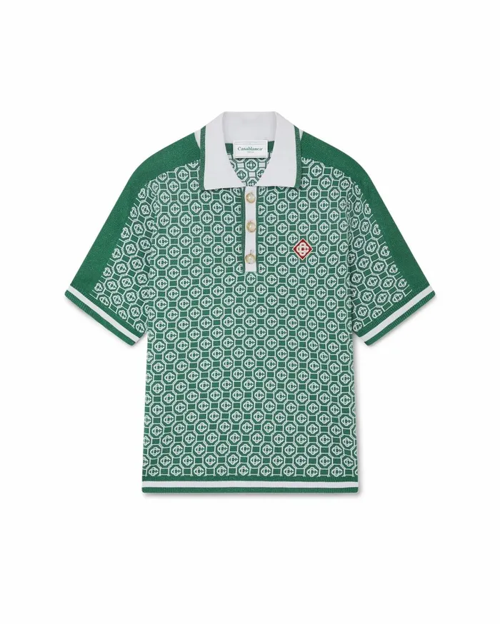 Knitwear Men Casablanca Paris Jacquard Polo