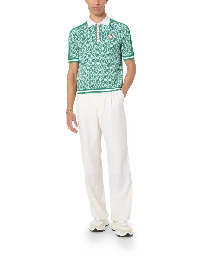 Knitwear Men Casablanca Paris Jacquard Polo Knitwear Men Casablanca Paris Jacquard Polo