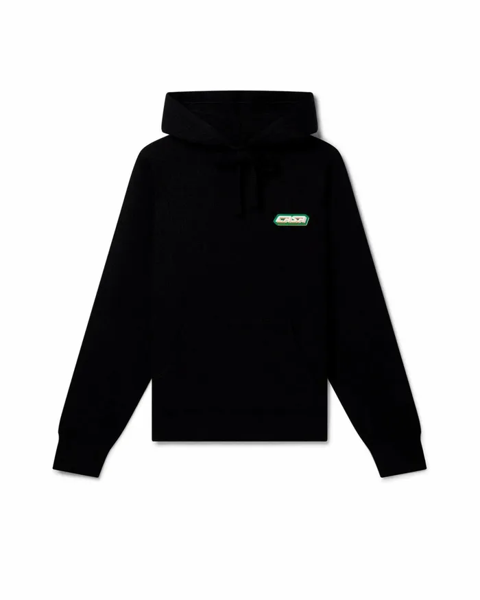 Knitwear Men Casablanca Paris Rib Effect Hooded Sweatshirt