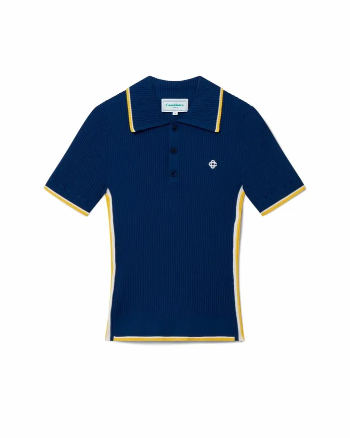 Knitwear Men Casablanca Paris Rib Polo Shirt