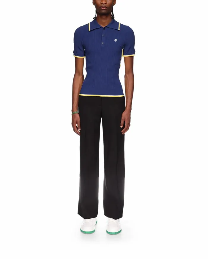 Knitwear Men Casablanca Paris Rib Polo Shirt Knitwear Men Casablanca Paris Rib Polo Shirt