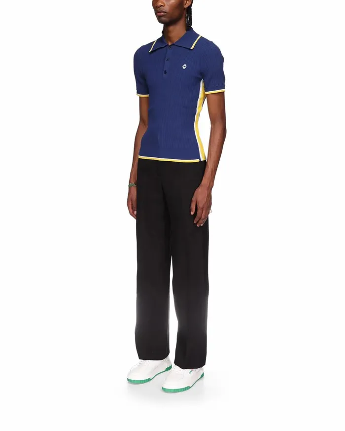 Knitwear Men Casablanca Paris Rib Polo Shirt Knitwear Men Casablanca Paris Rib Polo Shirt