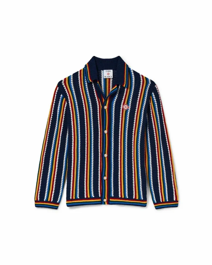 Knitwear Men Casablanca Paris Stripe Crochet Shirt
