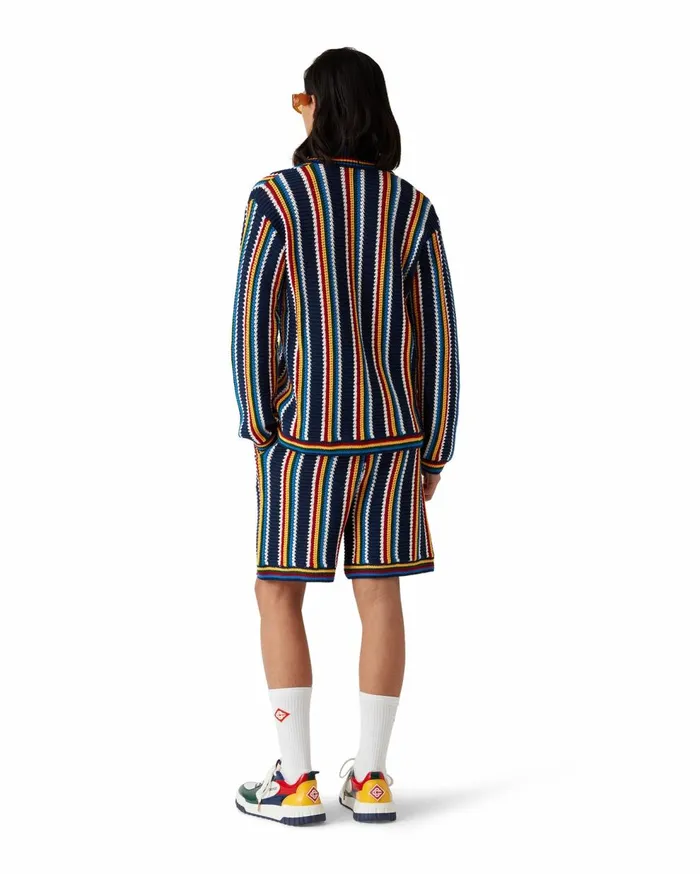 Knitwear Men Casablanca Paris Stripe Crochet Shirt