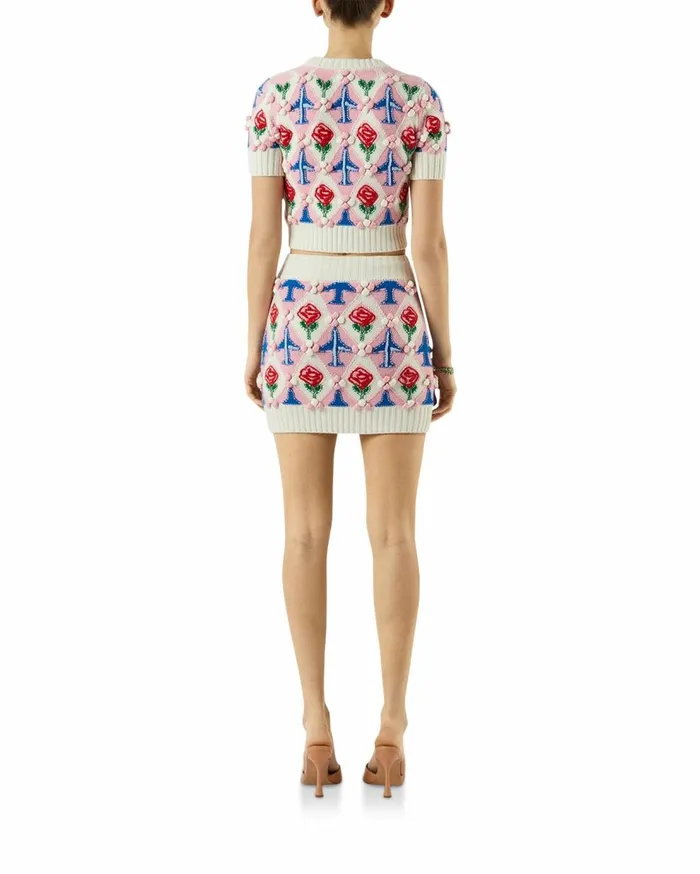 Knitwear Women Casablanca Paris Argyle Mini Skirt Knitwear Women Casablanca Paris Argyle Mini Skirt