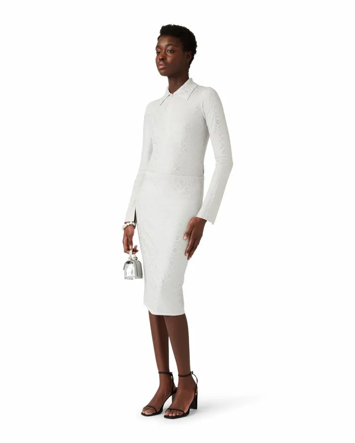 Knitwear Women Casablanca Paris Crystal Monogram Knit Bodysuit