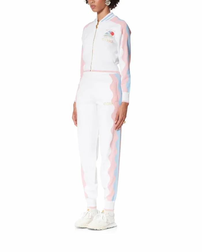 Knitwear Women Casablanca Paris Pink Wave Tracksuit Top