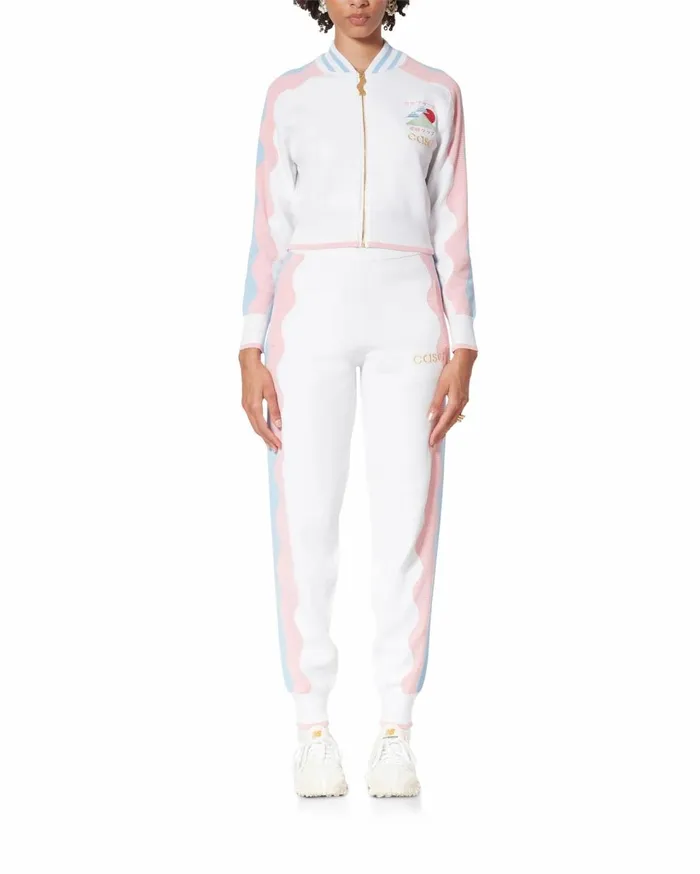 Knitwear Women Casablanca Paris Pink Wave Tracksuit Top