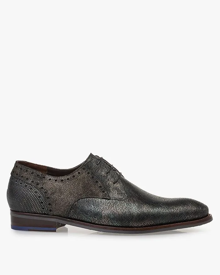 Lace Shoes Men Floris Van Bommel De Stapper 3907 Metallicprint