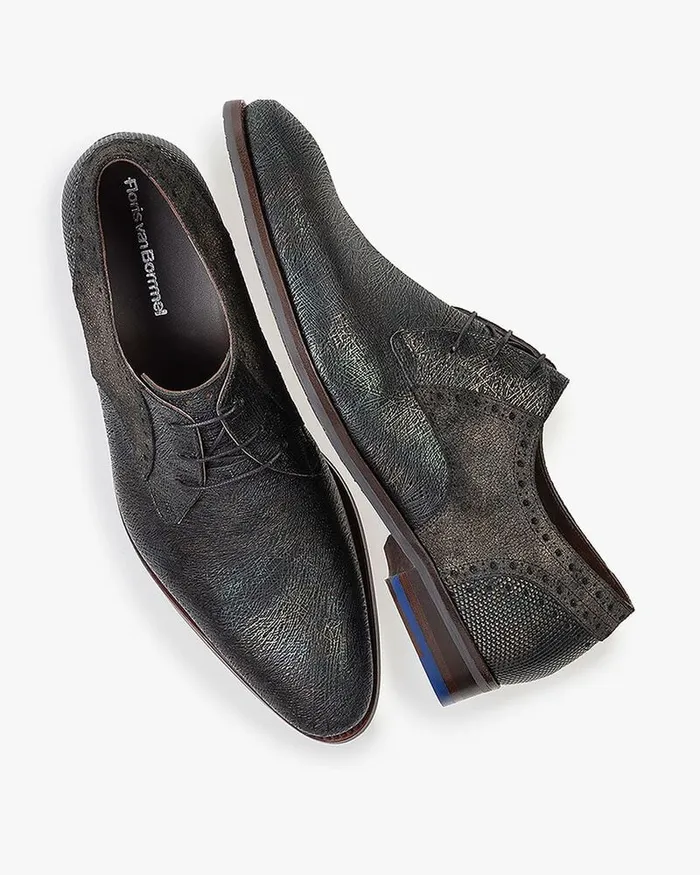 Lace Shoes Men Floris Van Bommel De Stapper 3907 Metallicprint