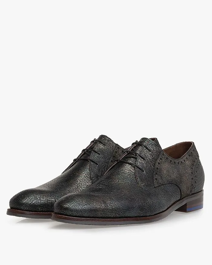 Lace Shoes Men Floris Van Bommel De Stapper 3907 Metallicprint