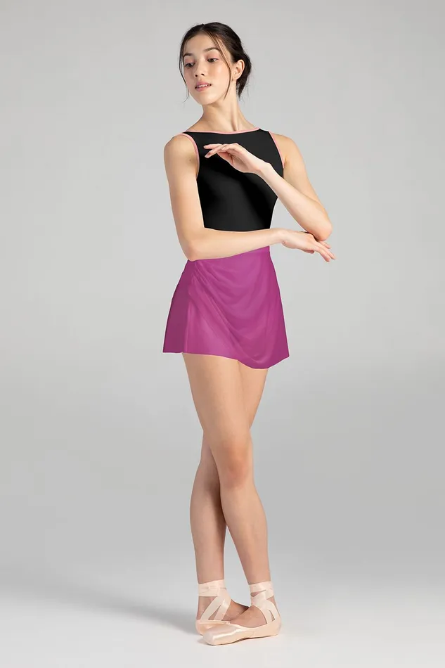Ladies Lyric Mesh Wrap Skirt Berry Adult Skirts and Tutus Bloch