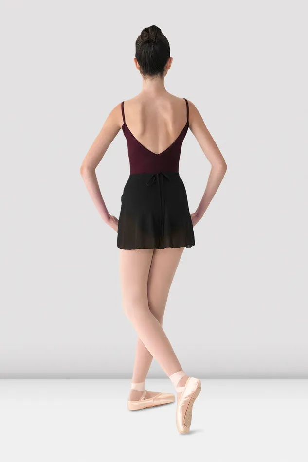 Ladies Mirella Georgette Wrap Skirt Black Adult Skirts and Tutus Bloch