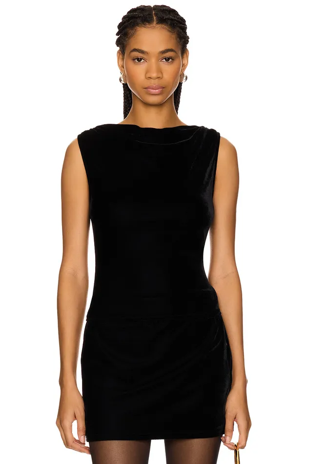 Lainey Velvet Top Black Women Lovers and Friends Tops