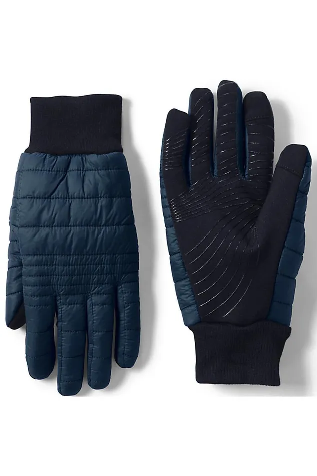 Lands039 End Accessories Men Ultra Lightweight Gloves Radiant Navy