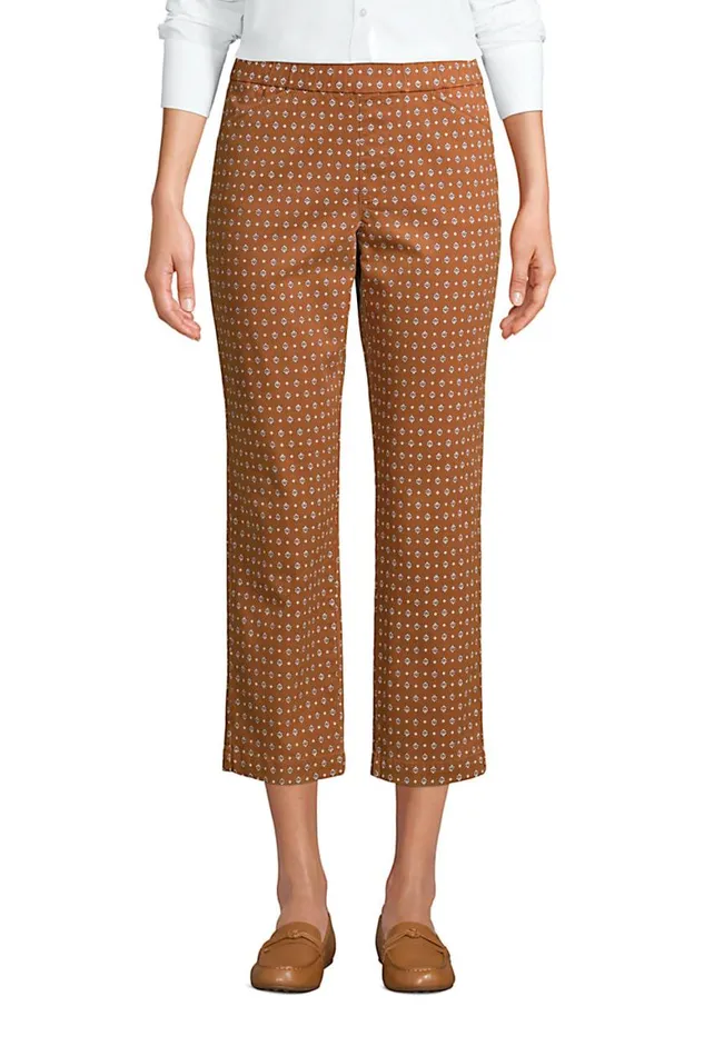 Lands039 End Capris and Crop Pants Women Mid Rise Pull On Chino Crop Pants Rich Saddle Foulard Lands039 End Capris and Crop Pants Women Mid Rise Pull On Chino Crop Pants Rich Saddle Foulard