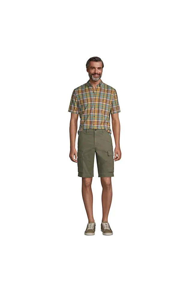 Lands039 End Casual Shirts Men Traditional Fit Short Sleeve Madras Shirt Pink Multi Plaid Lands039 End Casual Shirts Men Traditional Fit Short Sleeve Madras Shirt Pink Multi Plaid