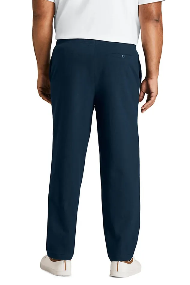 Lands039 End Chinos and Casual Pants Men Big And Tall Jersey Knit Sweatpants Radiant Navy
