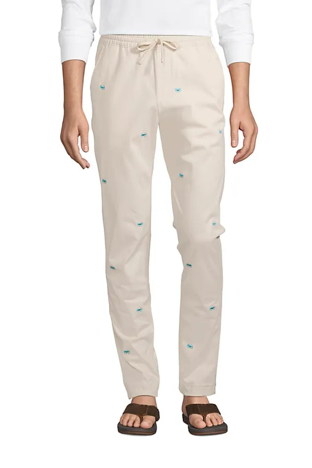 Lands039 End Chinos and Casual Pants Men Knockabout Pull On Deck Pants Antique Alabaster Crab Lands039 End Chinos and Casual Pants Men Knockabout Pull On Deck Pants Antique Alabaster Crab