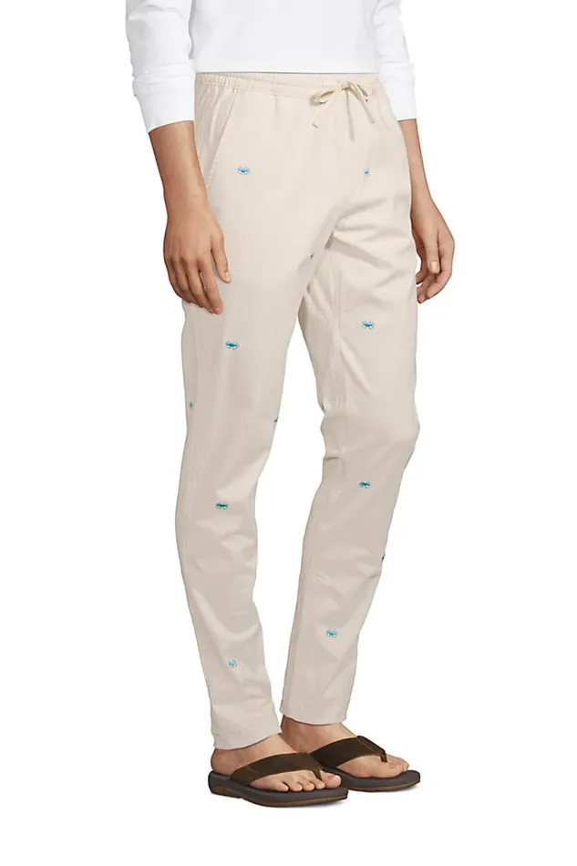 Lands039 End Chinos and Casual Pants Men Knockabout Pull On Deck Pants Antique Alabaster Crab Lands039 End Chinos and Casual Pants Men Knockabout Pull On Deck Pants Antique Alabaster Crab