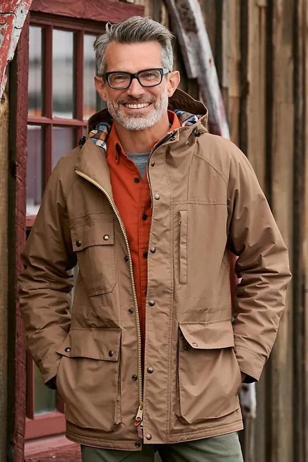 Lands039 End Coats and Jackets Men Bayfield Cotton Parka Bering Sea Blue Lands039 End Coats and Jackets Men Bayfield Cotton Parka Bering Sea Blue