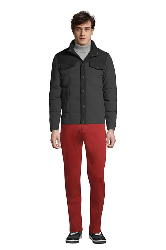 Lands039 End Coats and Jackets Men Quilted Stretch Down Jacket Dark Charcoal Lands039 End Coats and Jackets Men Quilted Stretch Down Jacket Dark Charcoal