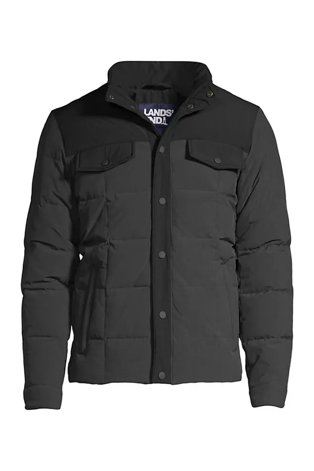 Lands039 End Coats and Jackets Men Quilted Stretch Down Jacket Dark Charcoal Lands039 End Coats and Jackets Men Quilted Stretch Down Jacket Dark Charcoal
