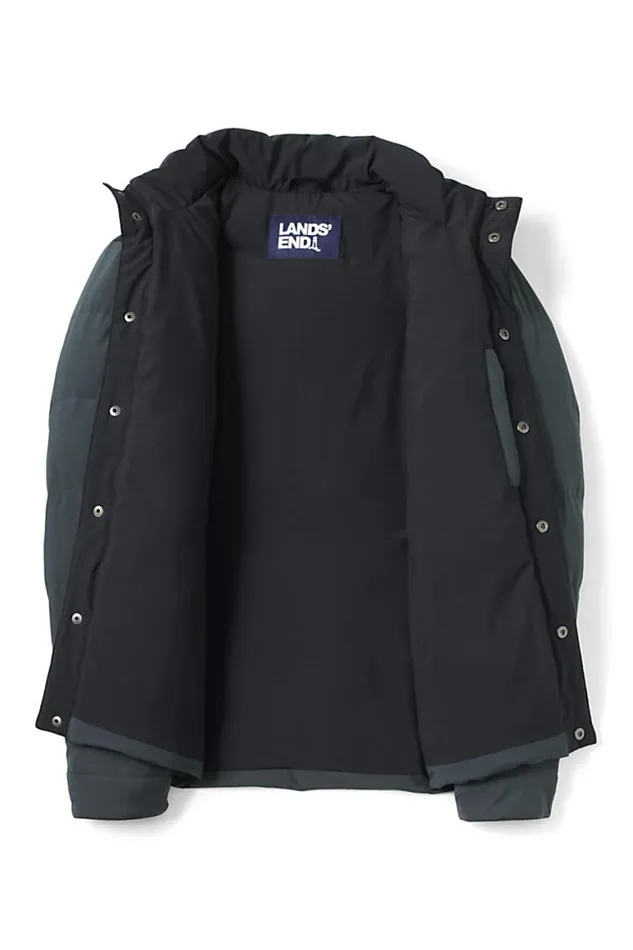 Lands039 End Coats and Jackets Men Quilted Stretch Down Jacket Dark Charcoal Lands039 End Coats and Jackets Men Quilted Stretch Down Jacket Dark Charcoal
