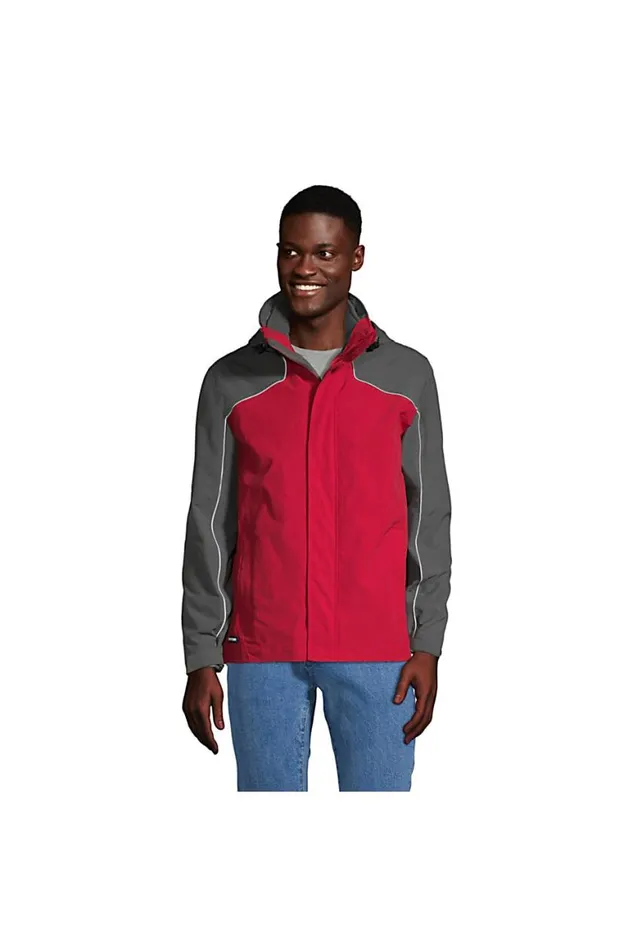 Lands039 End Coats and Jackets Men Regular 3 In 1 Squall Jacket Rich Red