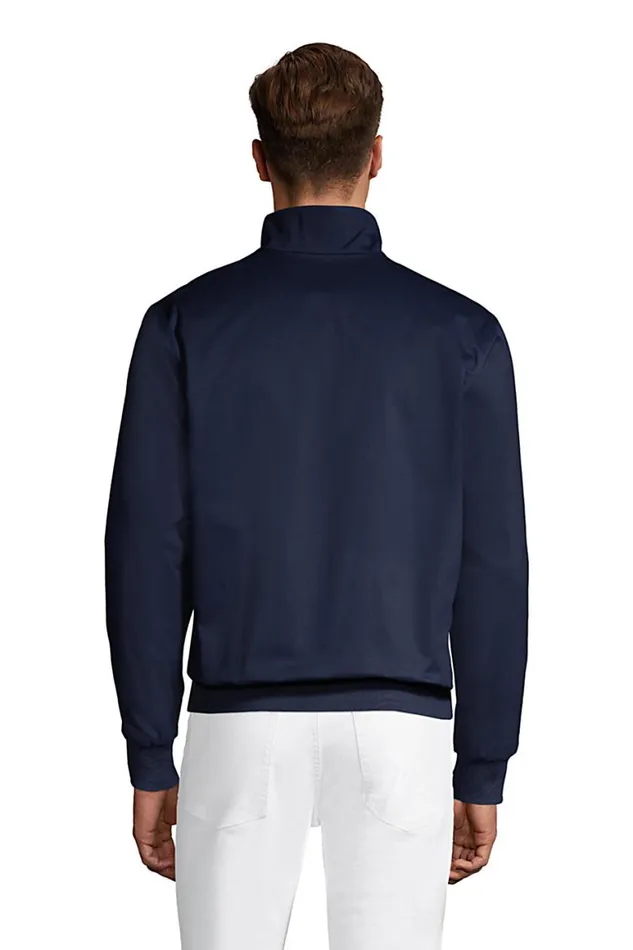 Lands039 End Coats and Jackets Men Reversible Cotton Bomber Jacket Radiant Navy