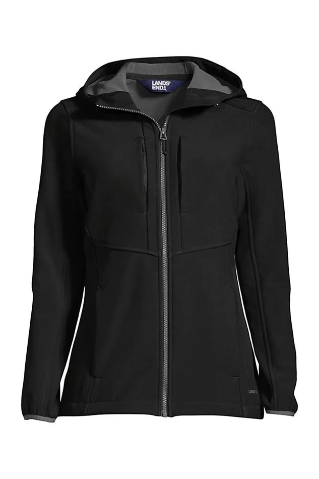 Lands039 End Coats and Jackets Women Fleece Stretch Softshell Jacket Black Lands039 End Coats and Jackets Women Fleece Stretch Softshell Jacket Black