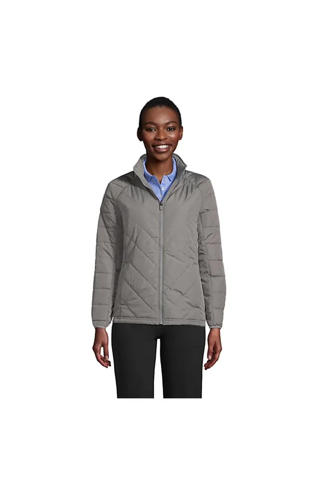 Lands039 End Coats and Jackets Women Insulated Jacket Arctic Gray