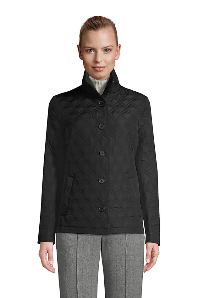 Lands039 End Coats and Jackets Women Insulated Packable Quilted Barn Jacket Black Lands039 End Coats and Jackets Women Insulated Packable Quilted Barn Jacket Black