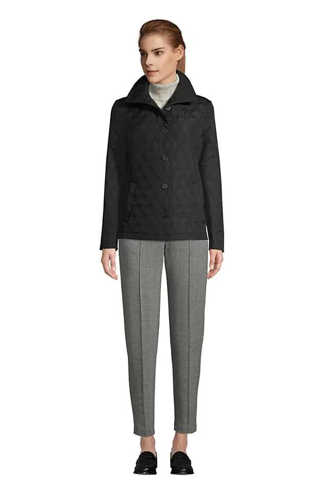 Lands039 End Coats and Jackets Women Insulated Packable Quilted Barn Jacket Black Lands039 End Coats and Jackets Women Insulated Packable Quilted Barn Jacket Black