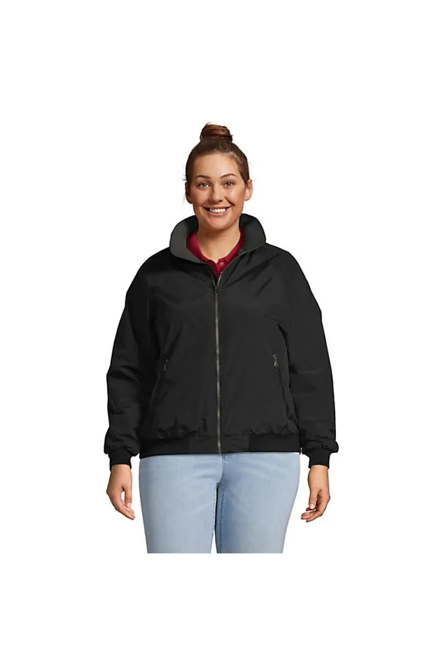 Lands039 End Coats and Jackets Women Plus Size Classic Squall Jacket Black