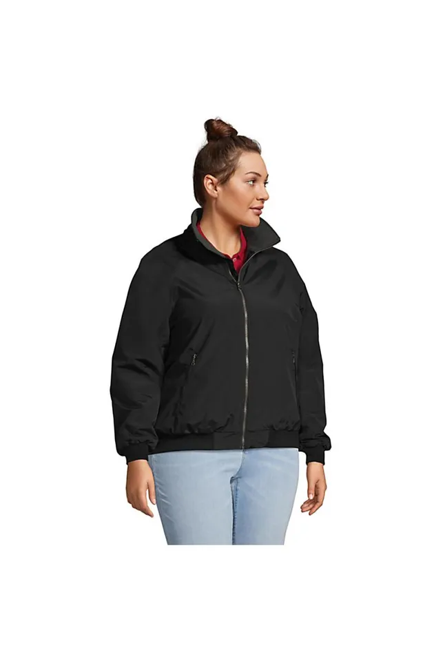 Lands039 End Coats and Jackets Women Plus Size Classic Squall Jacket Black Lands039 End Coats and Jackets Women Plus Size Classic Squall Jacket Black