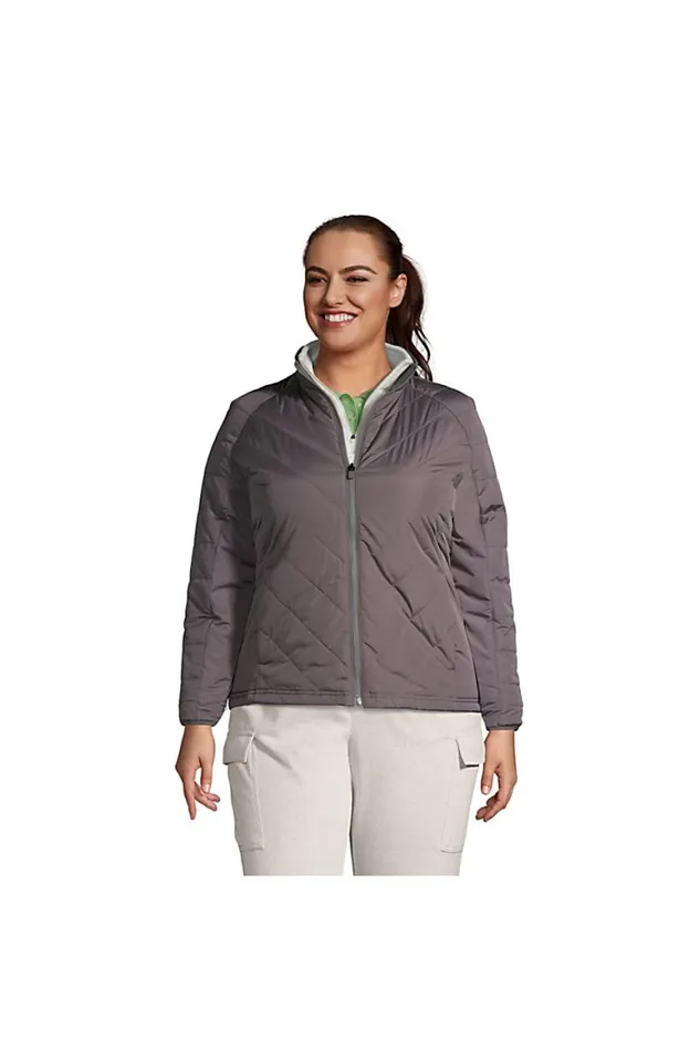 Lands039 End Coats and Jackets Women Plus Size Insulated Jacket Arctic Gray