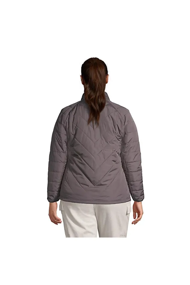 Lands039 End Coats and Jackets Women Plus Size Insulated Jacket Arctic Gray